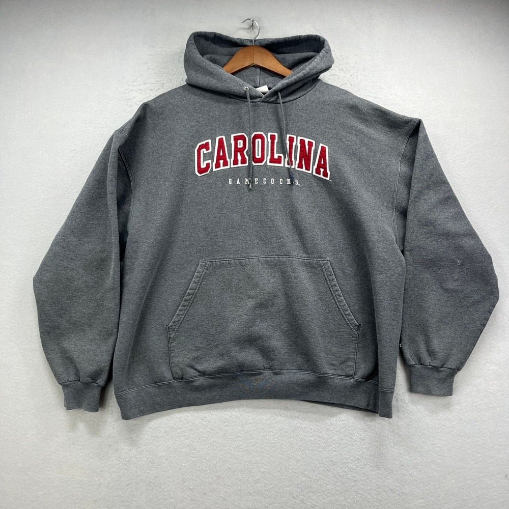 Carolina Gamecocks Champion Hoodie Mens XXL Gray Pullover Fleece Sweatshirt NCAA